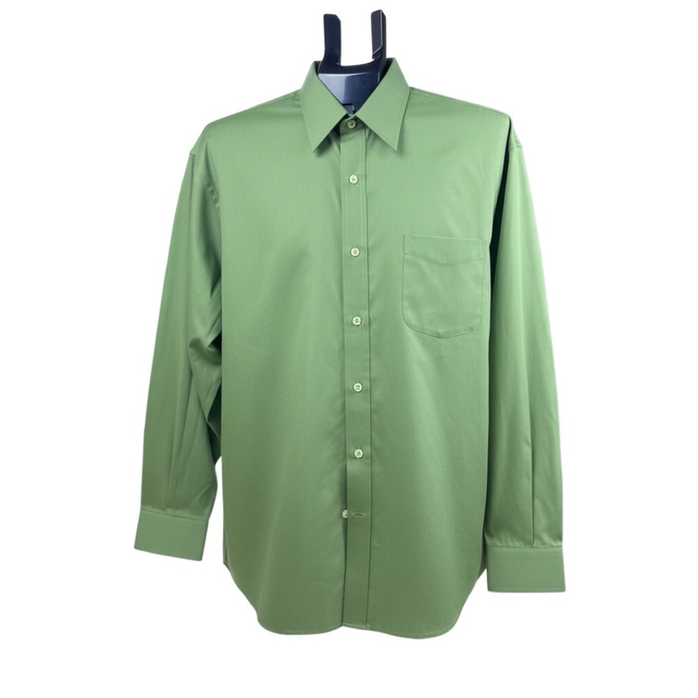 Lands' End Men's Green Button Down Shirt